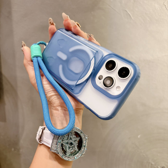Sleek Light-Luxury Magnetic Card-Slot Phone Case In Skin