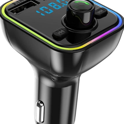 Bluetooth FM Transmitter Car with Fast Charging & RGB Lighting
