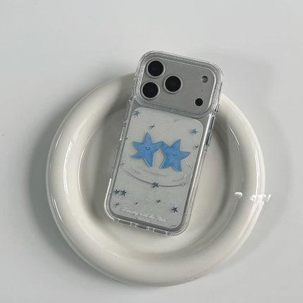 Korean-Style Niche Fresh And Cute Blue Star Phone Case For