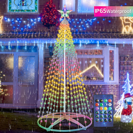 RGB Color-changing Conical Remote-controlled App-powered Indooroutdoor Tree Ligh