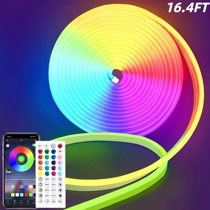 RGB Neon LED Strip 5m App Control Music Sync Waterproof Party