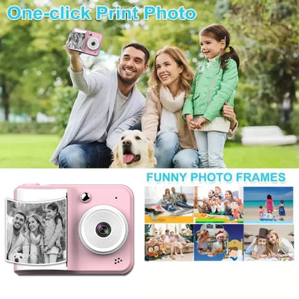 Kids Instant Print Digital Camera HD 1080P with 3 Paper Rolls