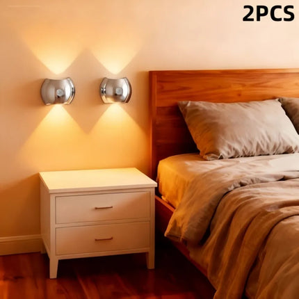 2-Piece LED Wall Lights with Motion Sensor, Magnetic Mount, 60 Days