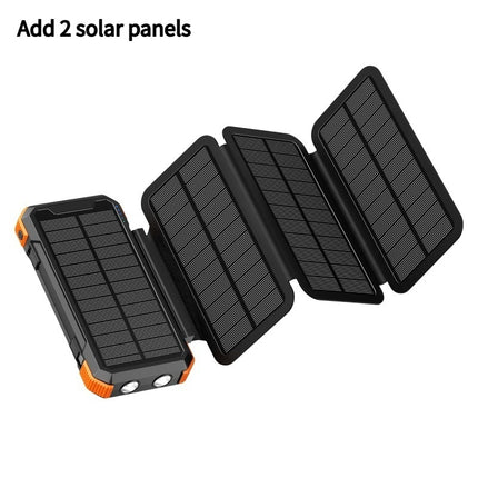 Outdoor Power Bank With Foldable Hand-crank Solar Charger