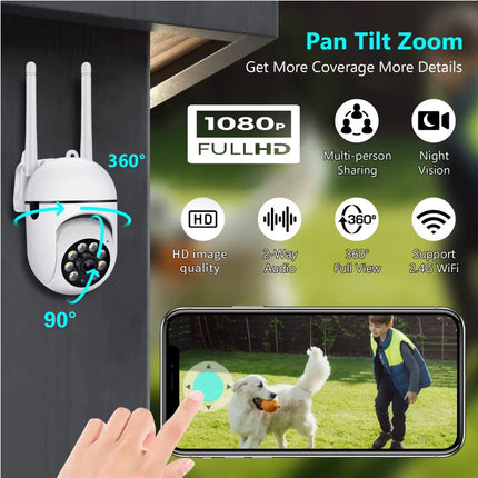 1080p WiFi Home Security Cctv Camera With Night Vision 2.4ghz 2.4g Surveillance