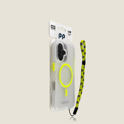 Black Matte Skin-Feel Striped Phone Case With Magnetic