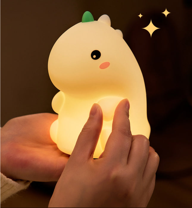 Cartoon Kids USB Rechargeable Dinosaur Silicone Night Light