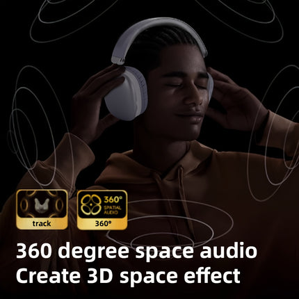 Bluetooth Headset With Microphone, 40-Hour Playback Time, Retractable Design, High-Quality Sound, Soft Memory Ear Cups