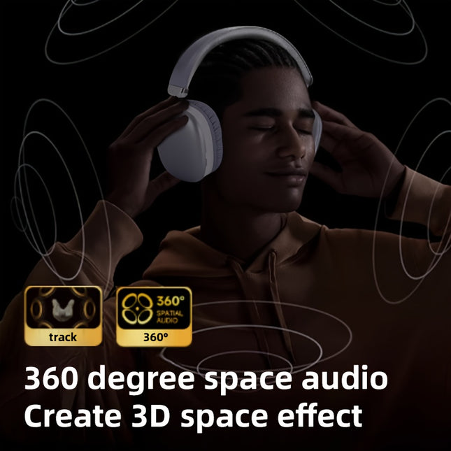 Bluetooth Headset With Microphone, 40-Hour Playback Time, Retractable Design, High-Quality Sound, Soft Memory Ear Cups