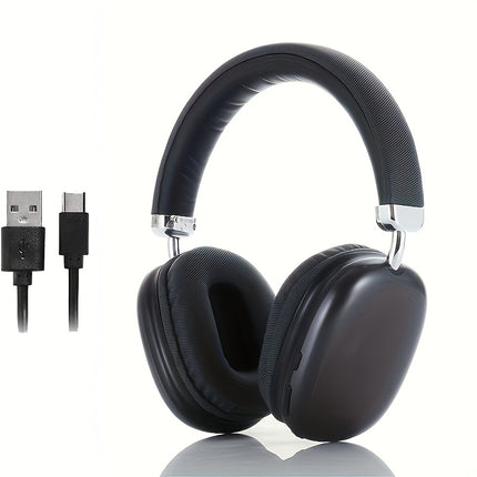 Bluetooth Headset With Microphone, 40-Hour Playback Time, Retractable Design, High-Quality Sound, Soft Memory Ear Cups