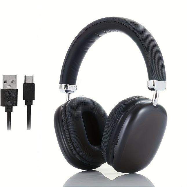 Bluetooth Headset With Microphone, 40-Hour Playback Time, Retractable Design, High-Quality Sound, Soft Memory Ear Cups
