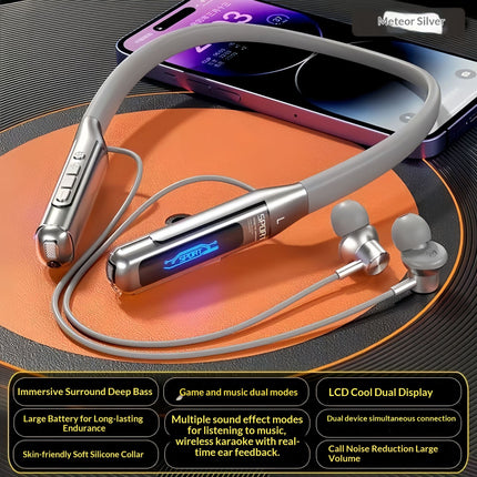 Wireless Neckband-style Multi-functional Stereo Smart Noise-canceling Sports Hea