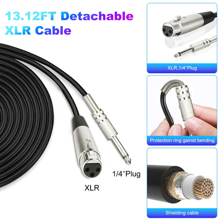 Dynamic XLR Microphone with On/Off Switch & 4m Cable for Studio